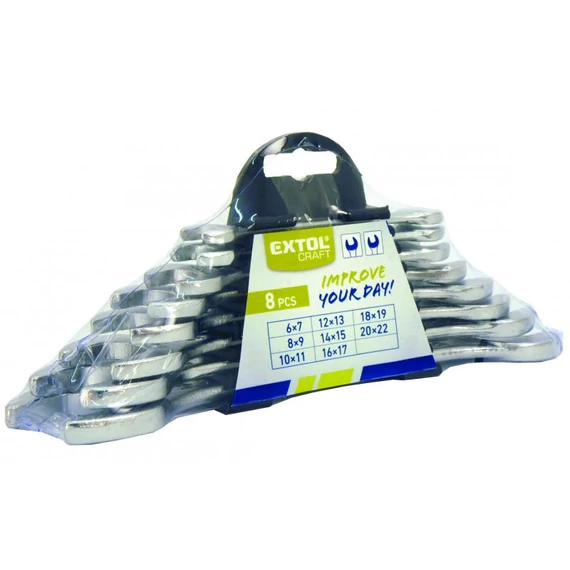 Extol Craft Villáskulcs klt. Műanyag tartóban 8db 6-22mm