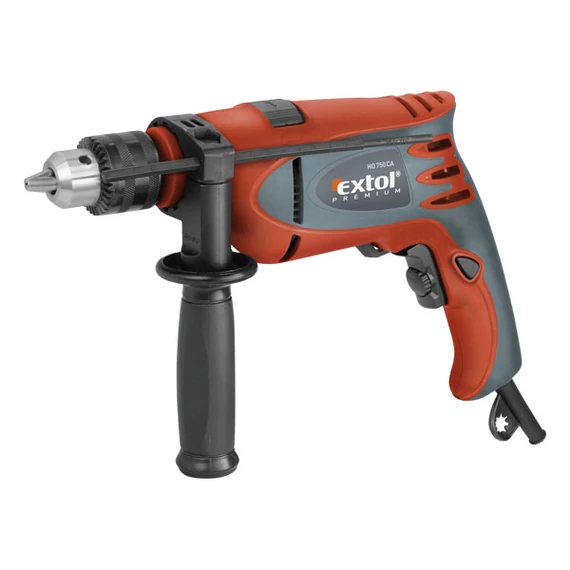 Extol Prémium Ütvefúrógép, 750w, 0-3000/min, kulcsos tokmány, 1,5-13mm