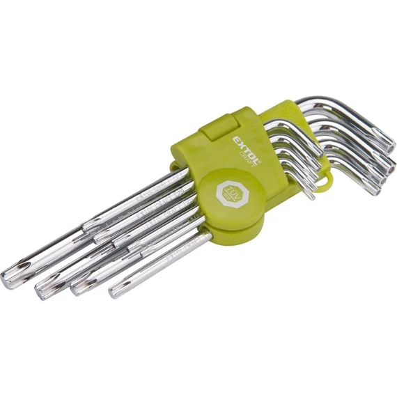 torx kulcs klt. 9db, egyik vége lyukas