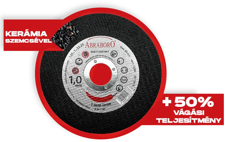 Abraboro Chili inox vágókorong fémhez 125x22x1mm