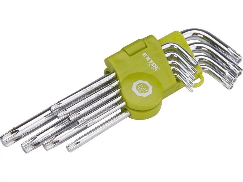torx kulcs klt. 9db, egyik vége lyukas